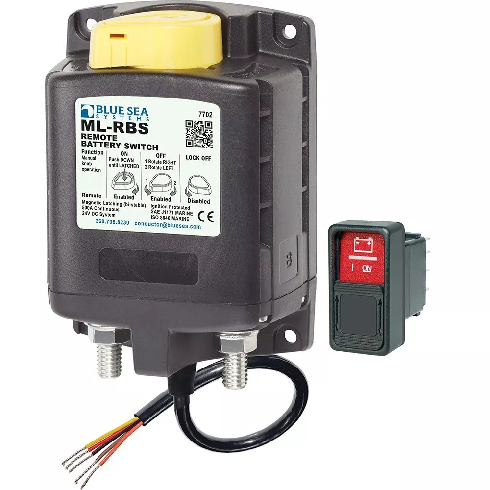 Blue Sea 7702 MLSeries Remote Battery Switch wManual Control 24V DC 7702