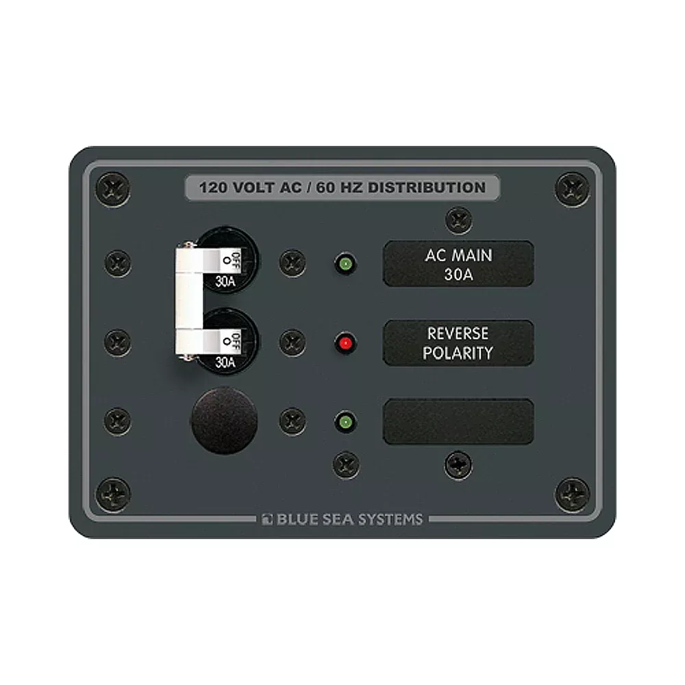 Blue Sea 8029 AC Main 1 Position Breaker Panel White Switches 8029