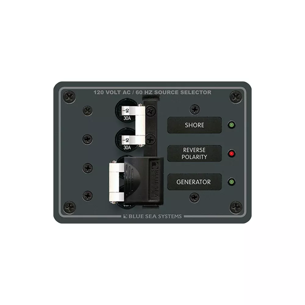 Blue Sea 8032 AC Toggle Source Selector 120V AC 30AMP White Switches 8032