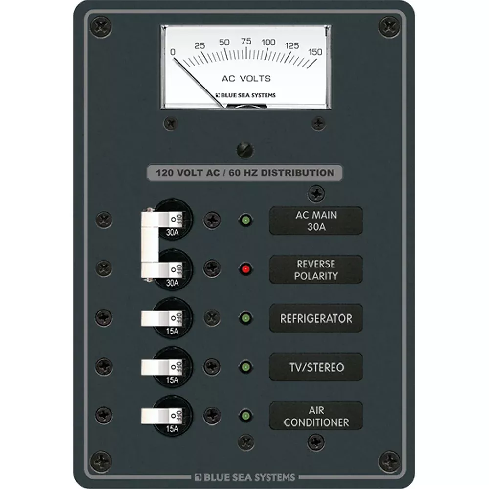 Blue Sea 8043 AC Main 3 Positions Toggle Circuit Breaker Panel White Switches 8043