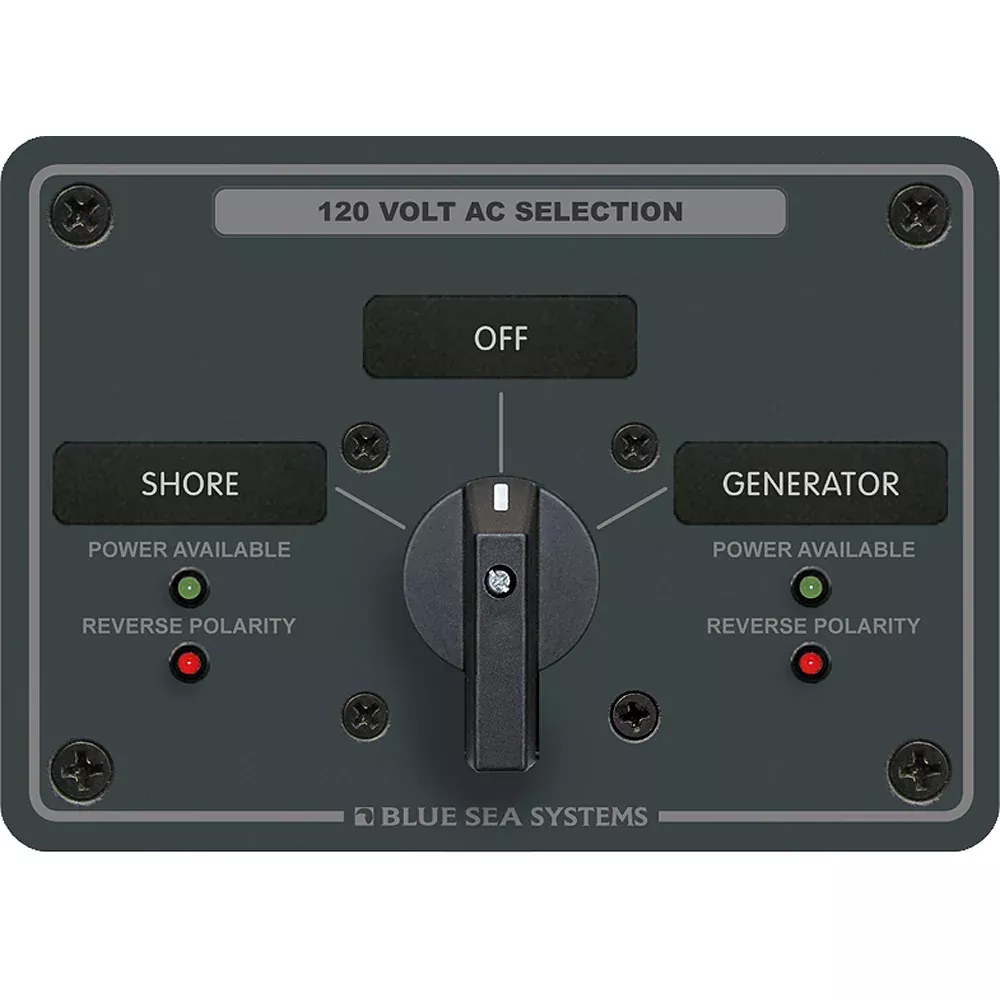 Blue Sea 8367 AC Rotary Switch Panel 30 Ampere 2 Positions OFF 2 Pole 8367