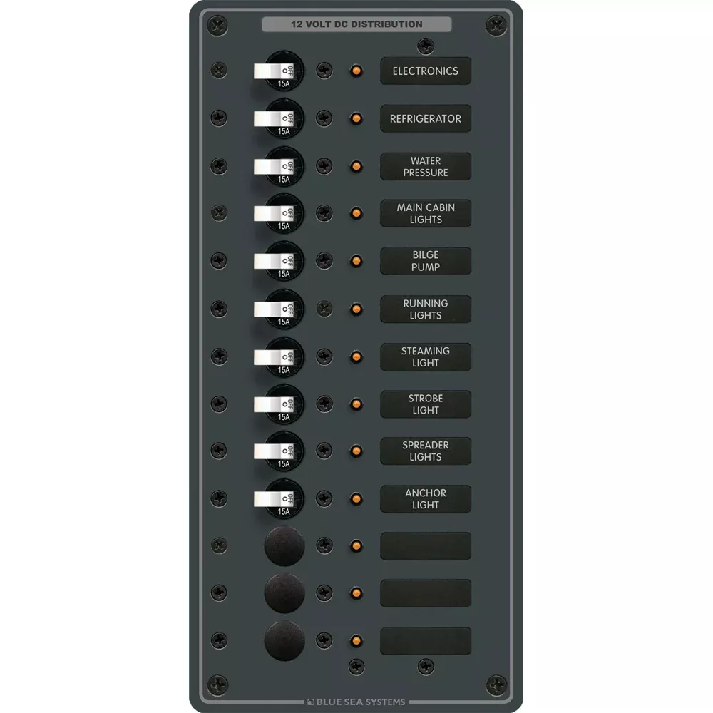 Blue Sea 8376 Panel DC 13 Position Vertical 8376