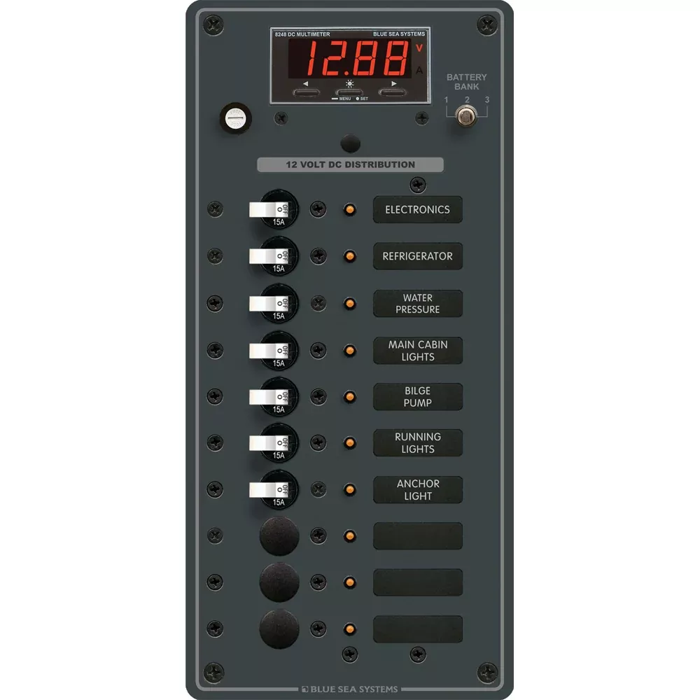 Blue Sea 8402 DC 10 Position wMultiFunction Meter 8402