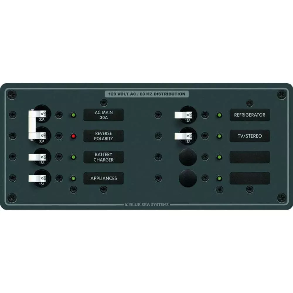 Blue Sea 8412 AC Main 6 Positions White 8412