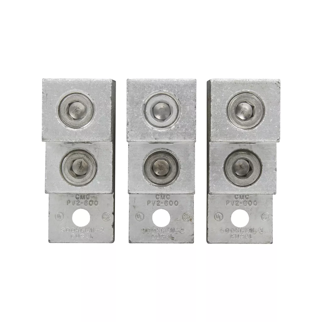 BUSS LUG5-3 TERMINAL LUG, 2X(#2-600MCM) - 3 LUGS