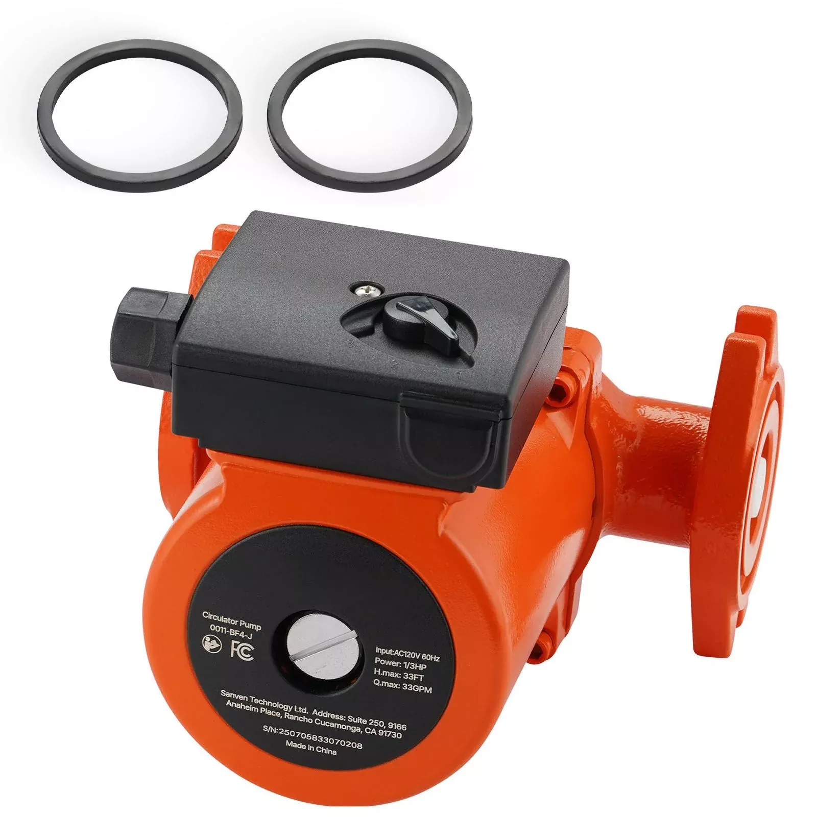 Cast Iron Circulator Pump 33 GPM 33 ft Head
