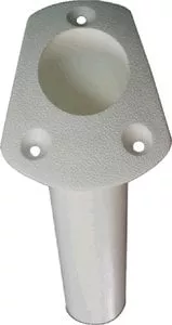 Cook Mfg - Angled 30 Degree Rod Holder 8-3/4" L Fits 2" Hole, White -