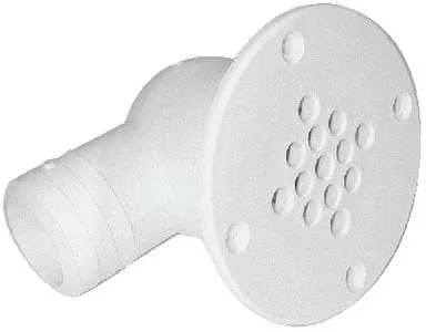 Cook Mfg - Cockpit Scupper Drain 90 Degree Outlet 1-1/2", White - CSD9