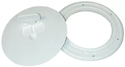Cook Mfg - Quick Release Deck Plate 6" Diameter, Polar White - DPCAM62