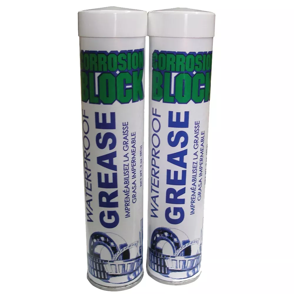 Corrosion Block High Performance Waterproof Grease 2 3oz Cartridges NonHazmat NonFlammable NonToxic 25003