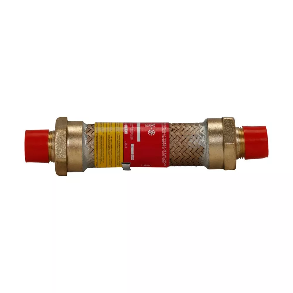 Crouse-Hinds ECGJH24 3/4" Explosionproof, Dust-Ignitionproof Flexible Coupling, 4" Length, Male Connections both Ends, Forged Brass