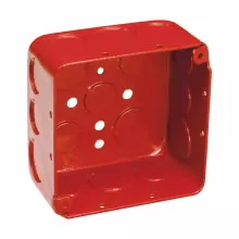 Crouse-Hinds Series TP434RED 4 x 4 x 2-1/8 Inch Steel Drawn Square Outlet Box