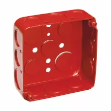 Crouse-Hinds TP414RED 4" x 4" x 1-1/2" Steel Drawn Square Outlet Box