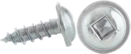 Cully 15008J 10 x 1/2" Sheet Metal Screw, Round Washer Head, Square Drive, Zinc plated, Jar