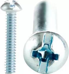 Cully 52648J 10-24 x 3" Machine Screws, Round Head, Combo Phillips/Slotted, Zinc