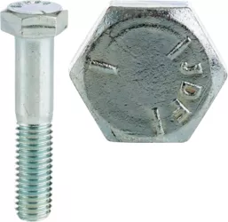Cully 55233J 5/16-18 x 2" Hex Head Cap Screw, Grade 5, Partial Threaded, Zinc Plated, Jar
