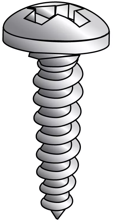 Cully 80806SSJ 8 x 3/8" Self-Tapping Sheet Metal Screw, Pan Head, Phillips, 18-8 Stainless Steel, Jar