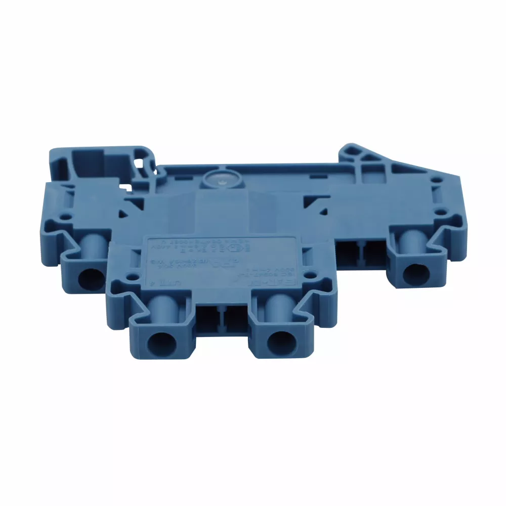 Cutler-Hammer XBUTT4BU XB IEC terminal block, Screw Connection Double Level Blocks, IEC-XB Series, Blue, IEC/UL #26-10 AWG wire