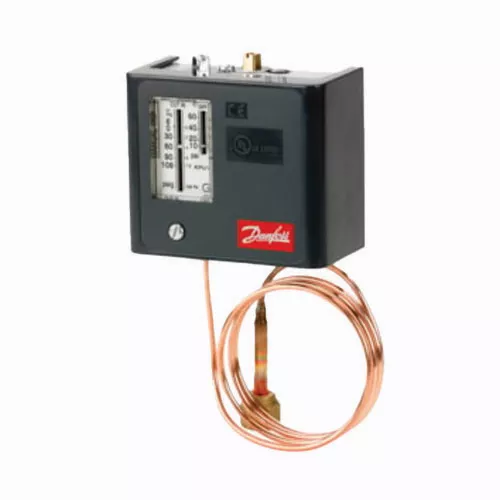 Danfoss 060-5242 KPU5 Pressure Control – 100–465 PSI Range, SPST Auto Reset, 36" Capillary for HVAC and Refrigeration Systems