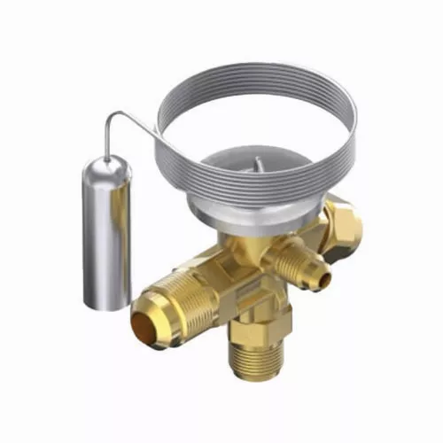 Danfoss 068Z3411 3/8"x1/2" Angle TXV – R404A/R507 Externally Equalized Thermal Expansion Valve
