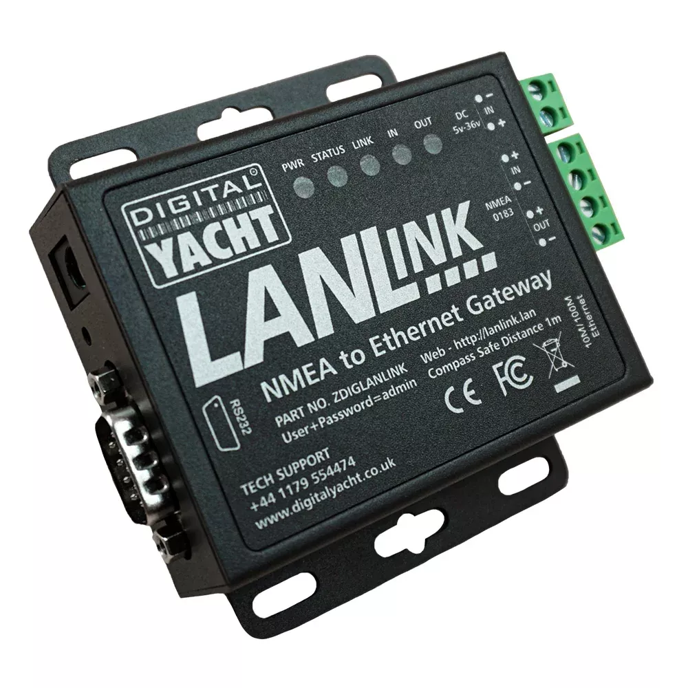 Digital Yacht Lanlink NMEA 0183 To Ethernet Gateway - ZDIGLANLINK