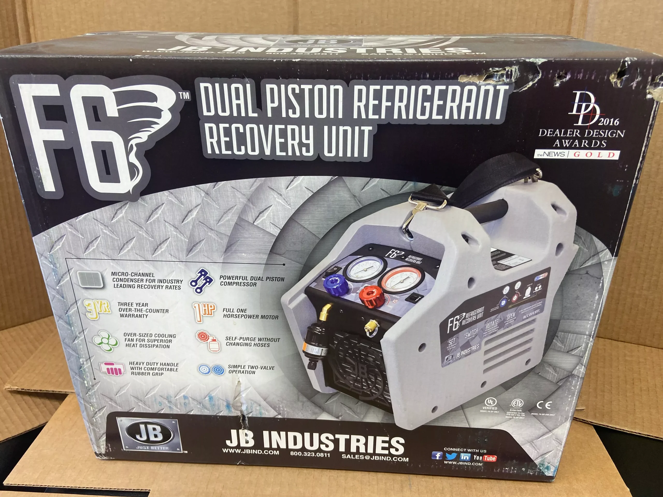 Dual Piston Self Purging Refrigerant Recovery Unit 120V