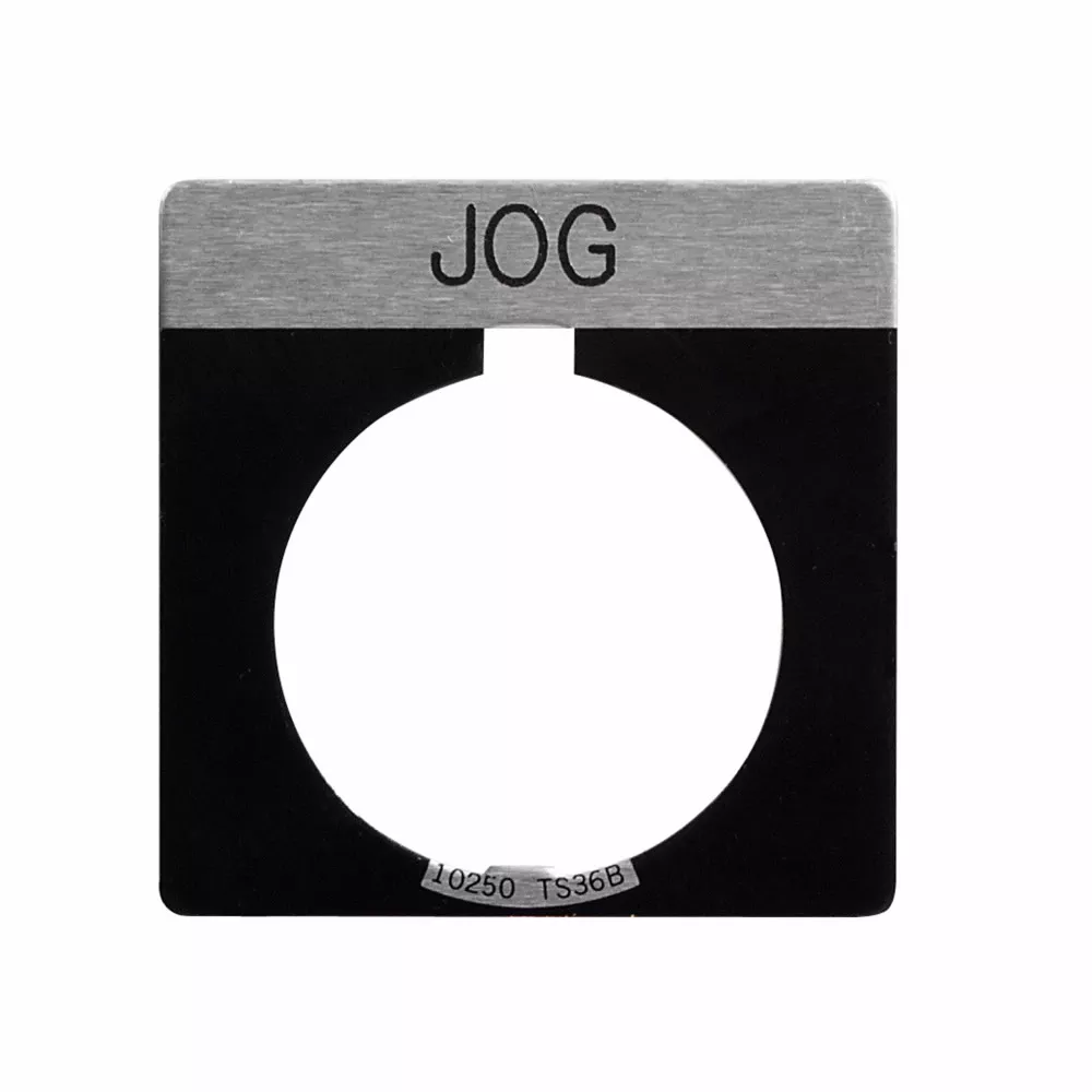 Eaton Electrical 10250TS29 1.75 x 1.75 Inch Black/White Reset Square Standard Legend Plate