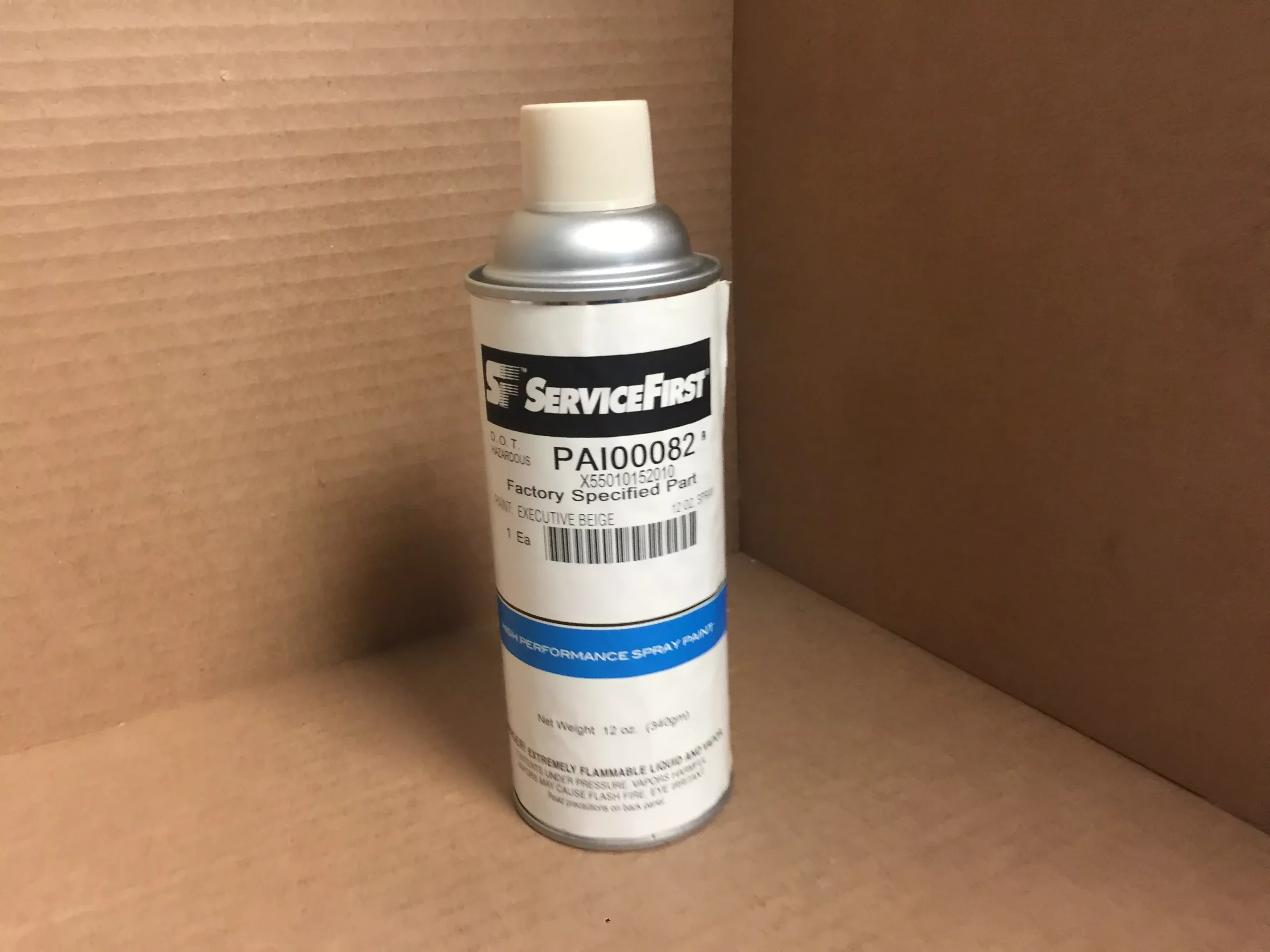 EXECUTIVE BEIGE HIGH PERFORMANCE SPRAY PAINT; 12OZ