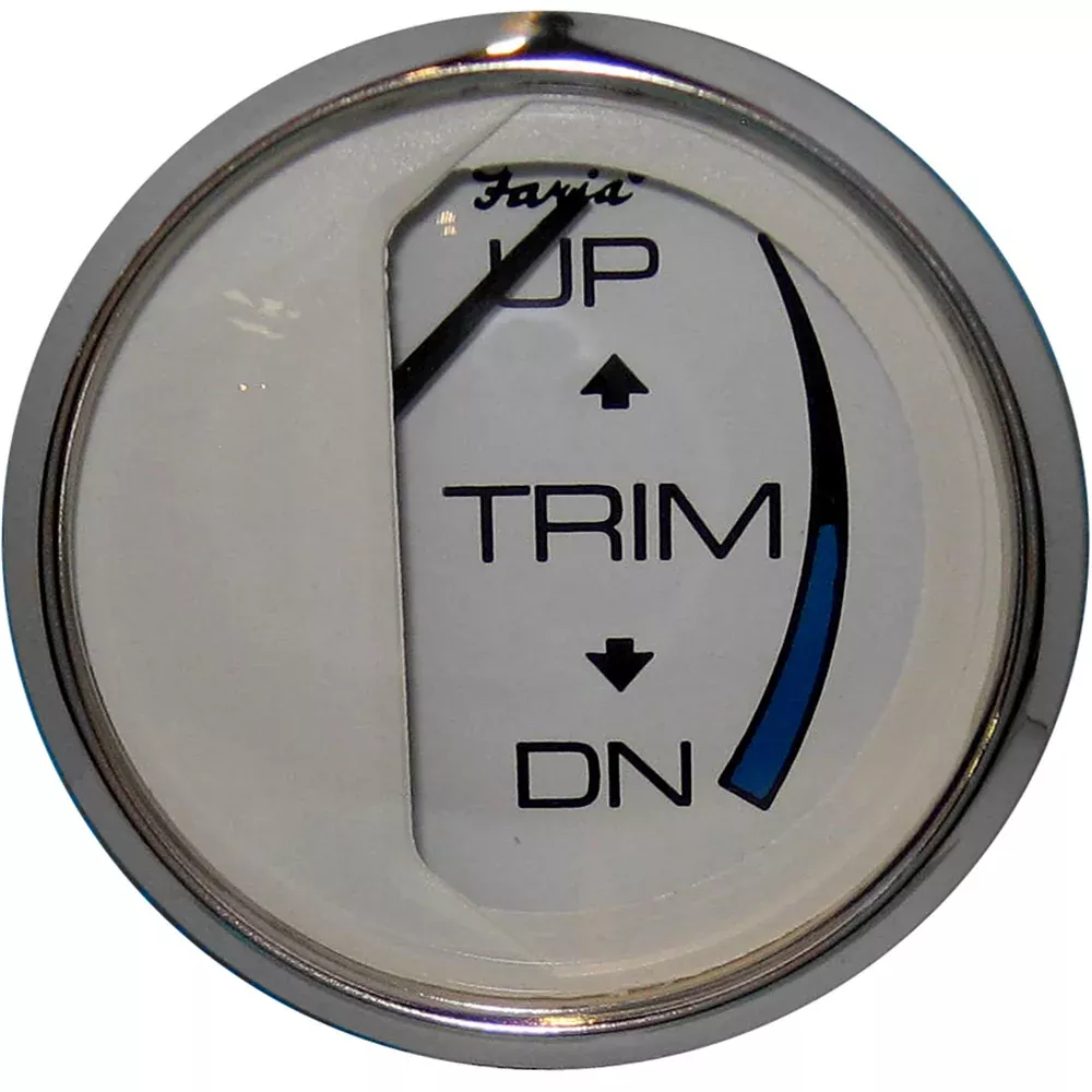 Faria Chesapeake White SS 2" Trim Gauge (Mercury / Mariner / Mercruise