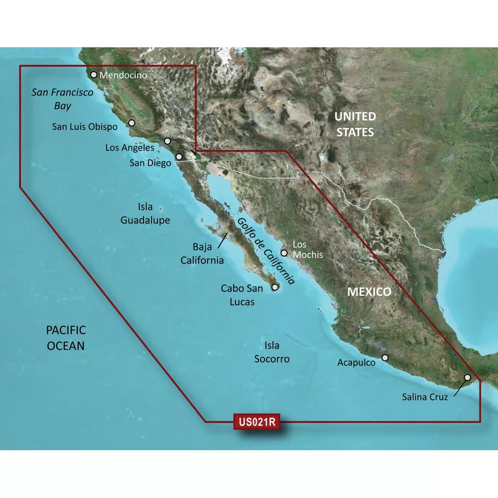 Garmin BlueChart g3 HD - HXUS021R - California - Mexico - microSD/SD [