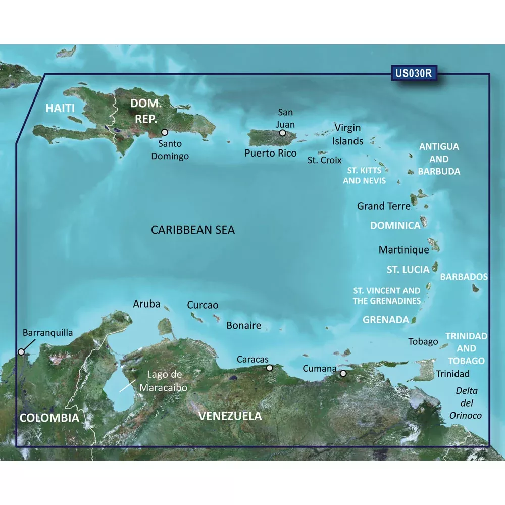 Garmin BlueChart g3 HD - HXUS030R - Southeast Caribbean - microSD/SD [