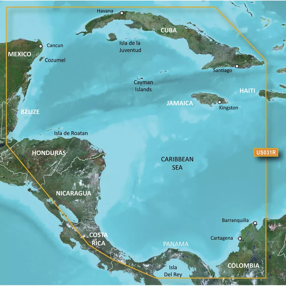 Garmin BlueChart g3 Vision HD - VUS031R - Southwest Caribbean - microS