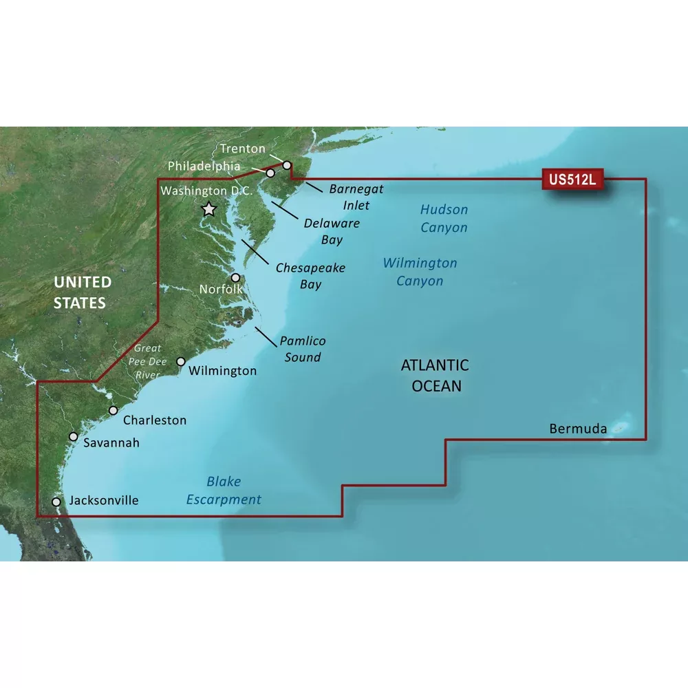 Garmin BlueChart g3 Vision HD - VUS512L - Mid-Atlantic - microSD/SD [0