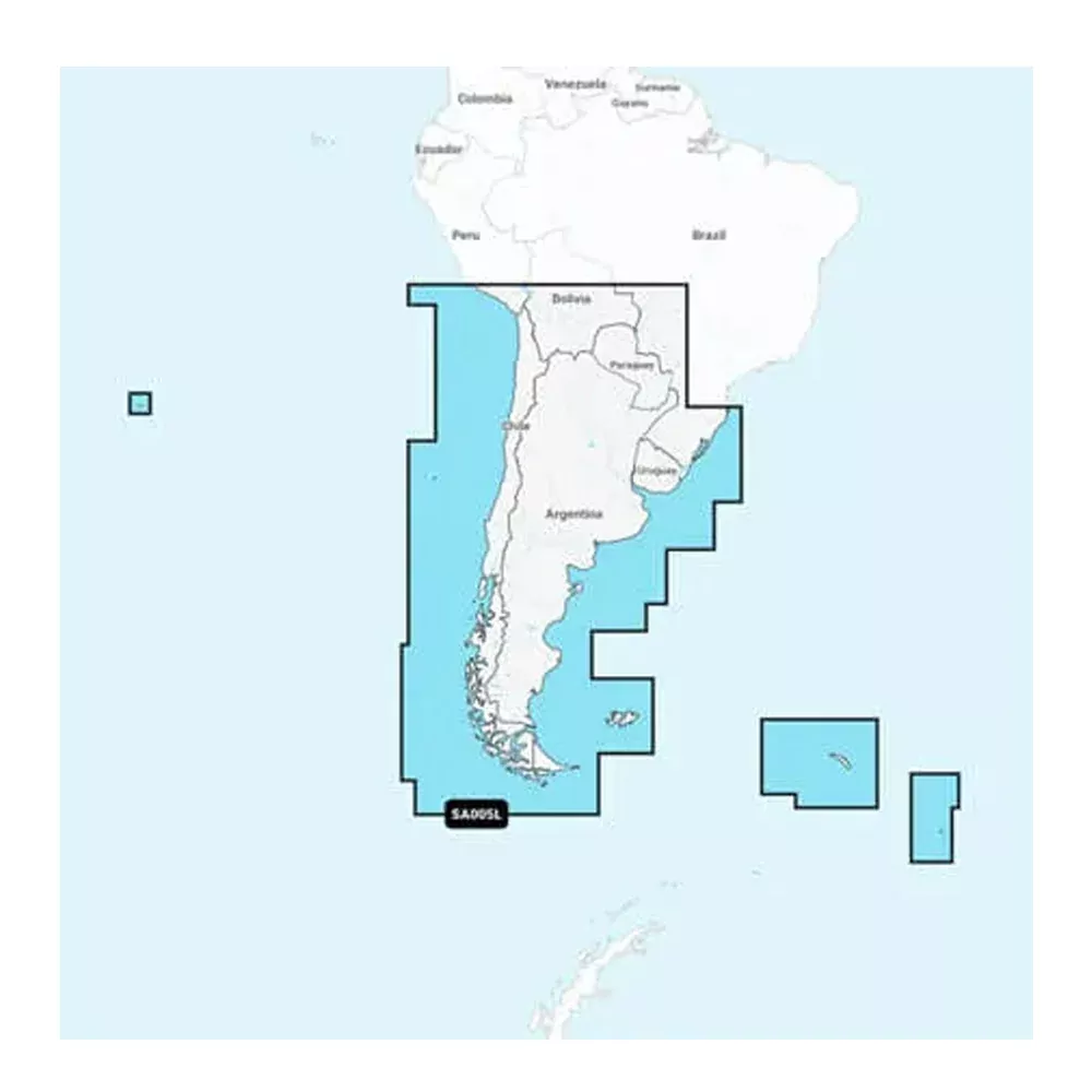 Garmin Navionics+ NSSA005L - Chile, Argentina Easter Island - Marine C