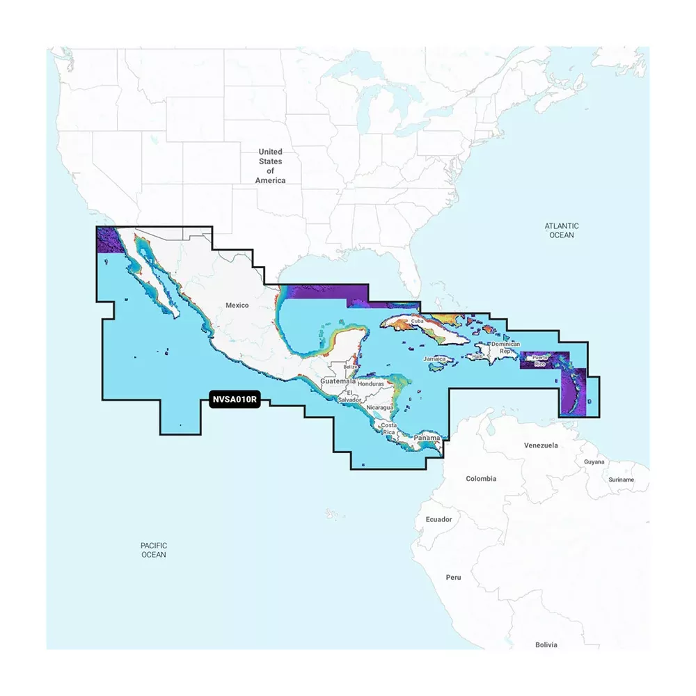 Garmin Navionics Vision+ NVSA010R Central America Caribbean [010-C1451