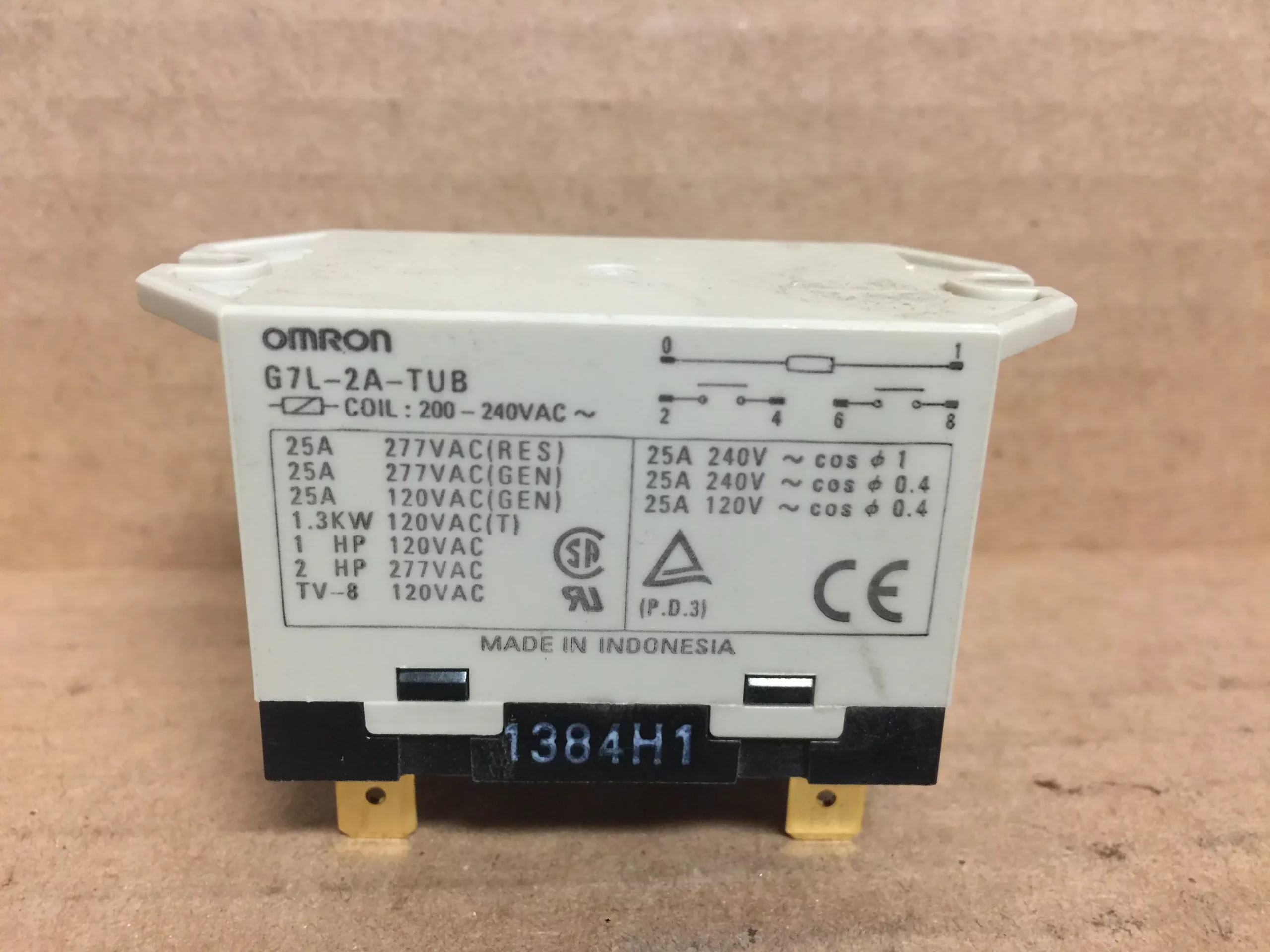 General Purpose Relay DPST 25Amp 240VAC