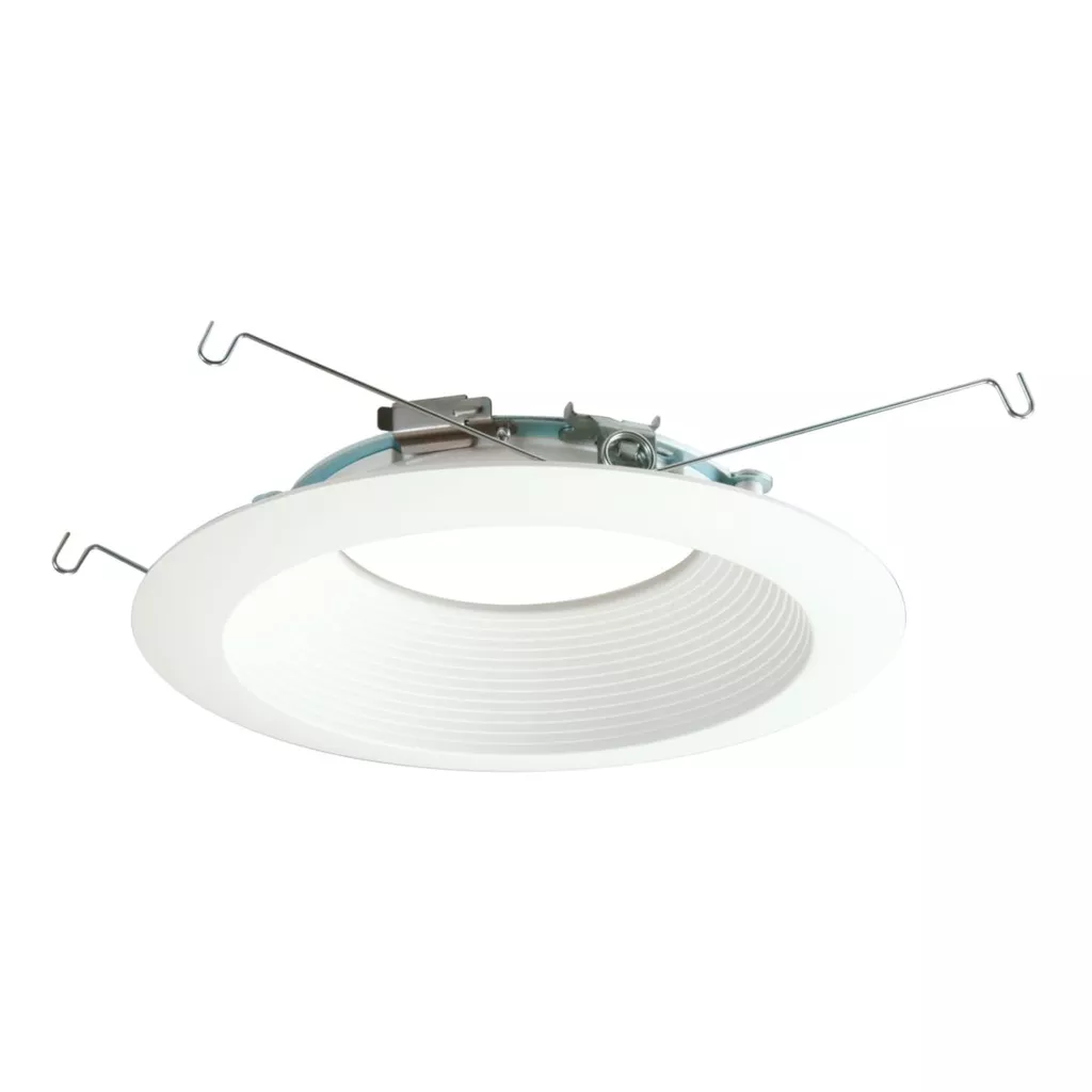 Halo 691WB 6" Trim, "Dead Front" Shallow White Polymer Baffle & Trim