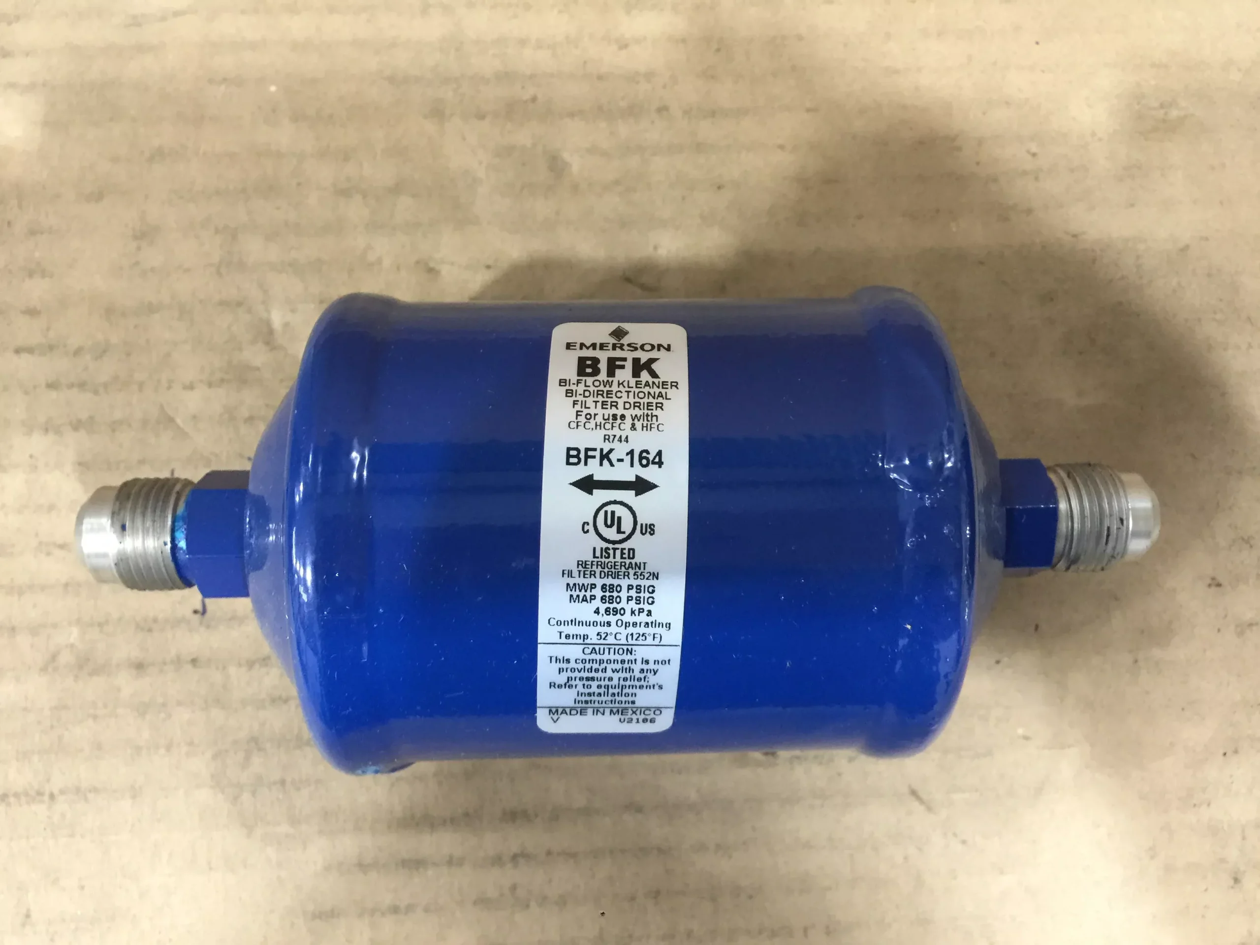 HEAT PUMP FILTER-DRIER, 1/2" SAE FLARE