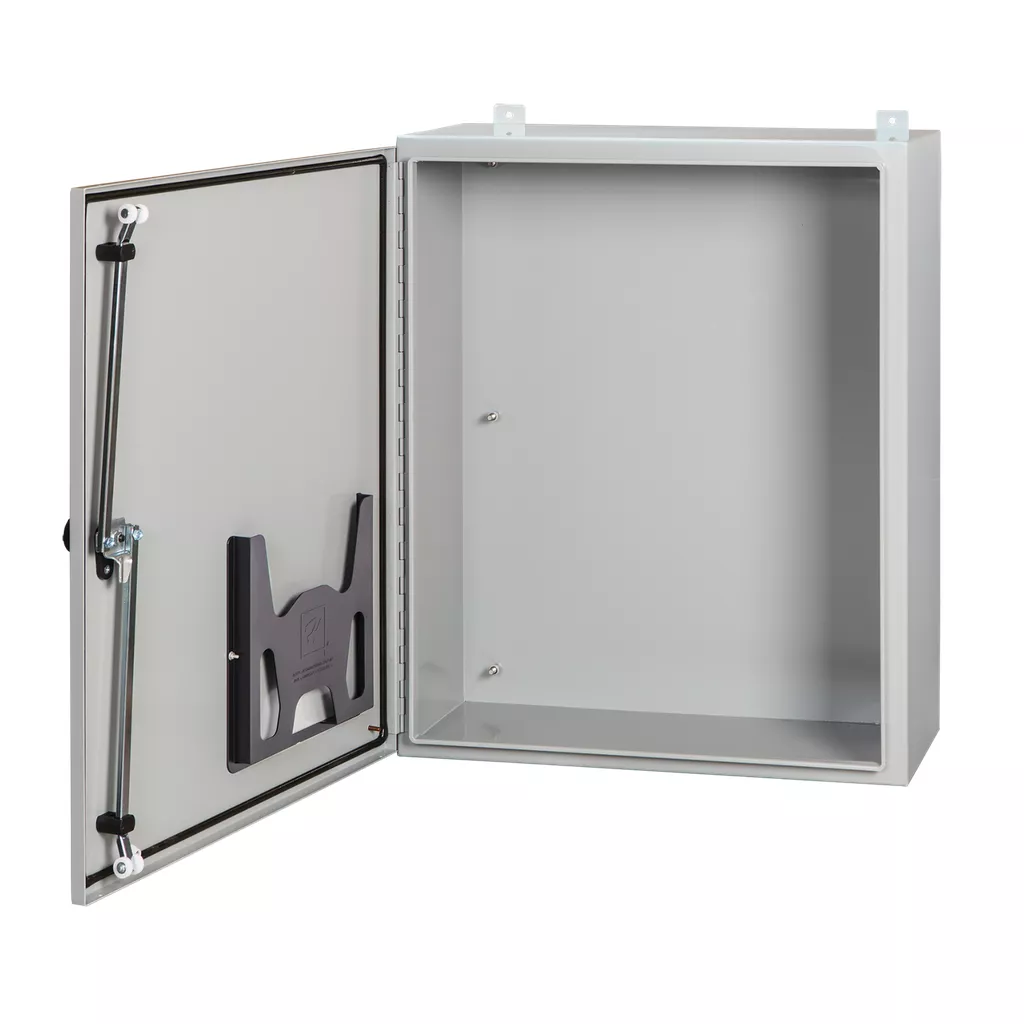 Hoffman A72H36JLP3PT Continuous Hinge with 3-Point Latch, Type 4, 72" x 36" x 24", Gray, Steel