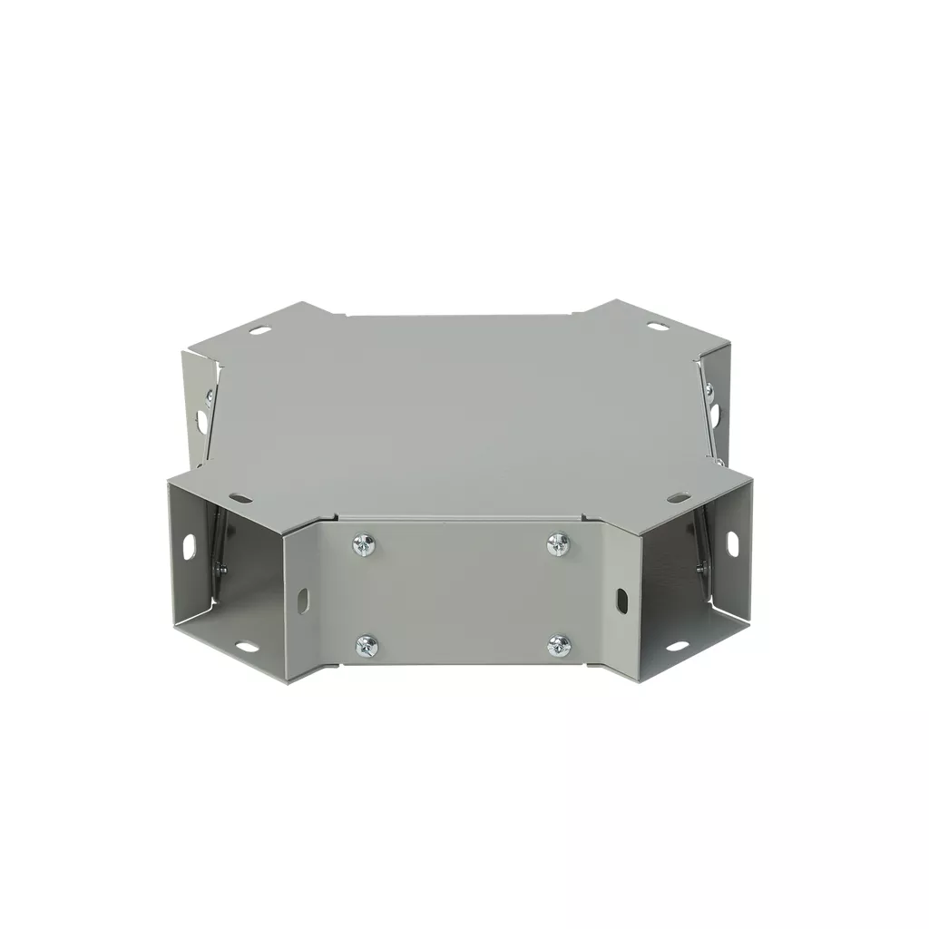 Hoffman F44X Cross Fitting, fits 4" x 4", Gray, Steel