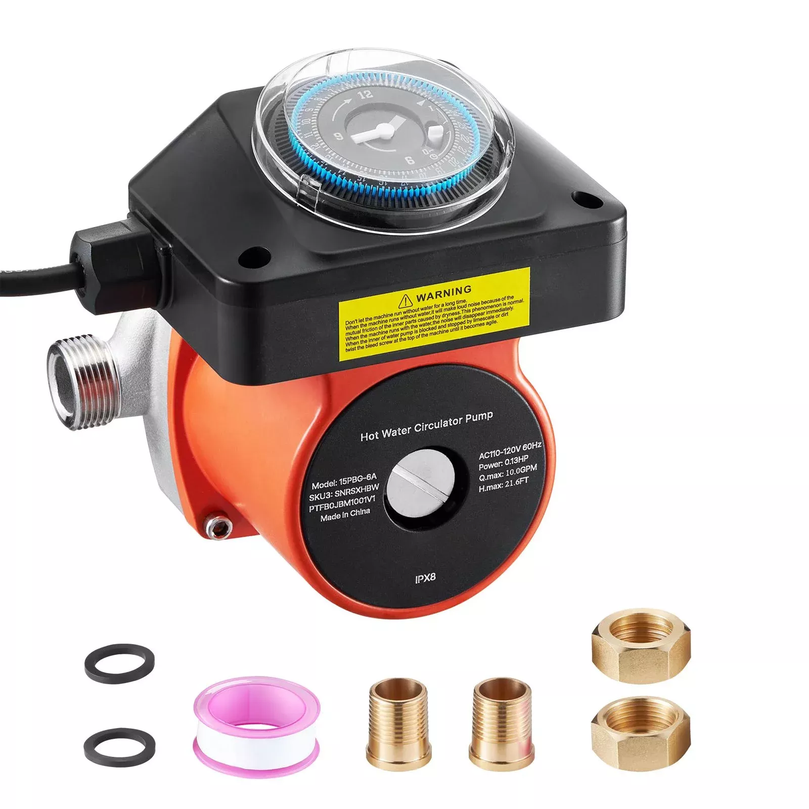 Hot Water Recirculating Pump with Timer
