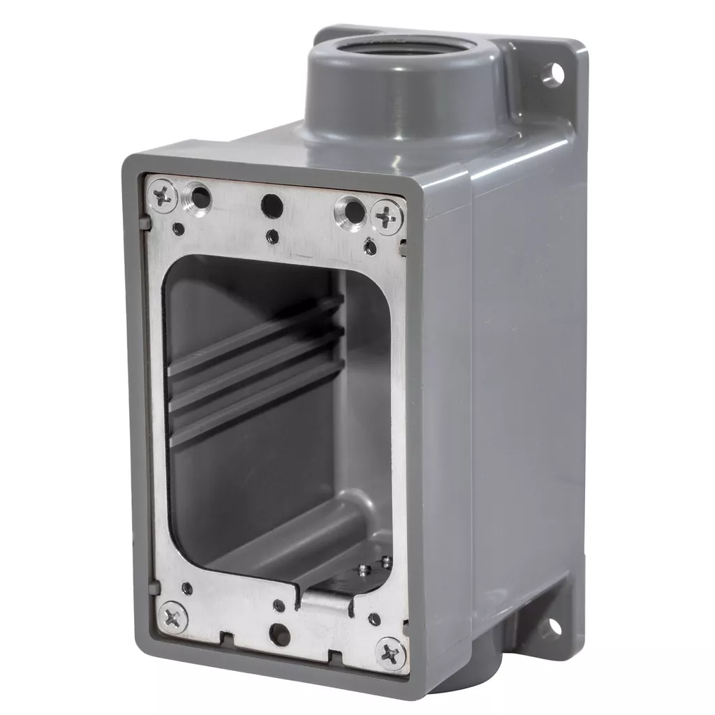 Hubbell HBL6084 PBT FD Box, Gray