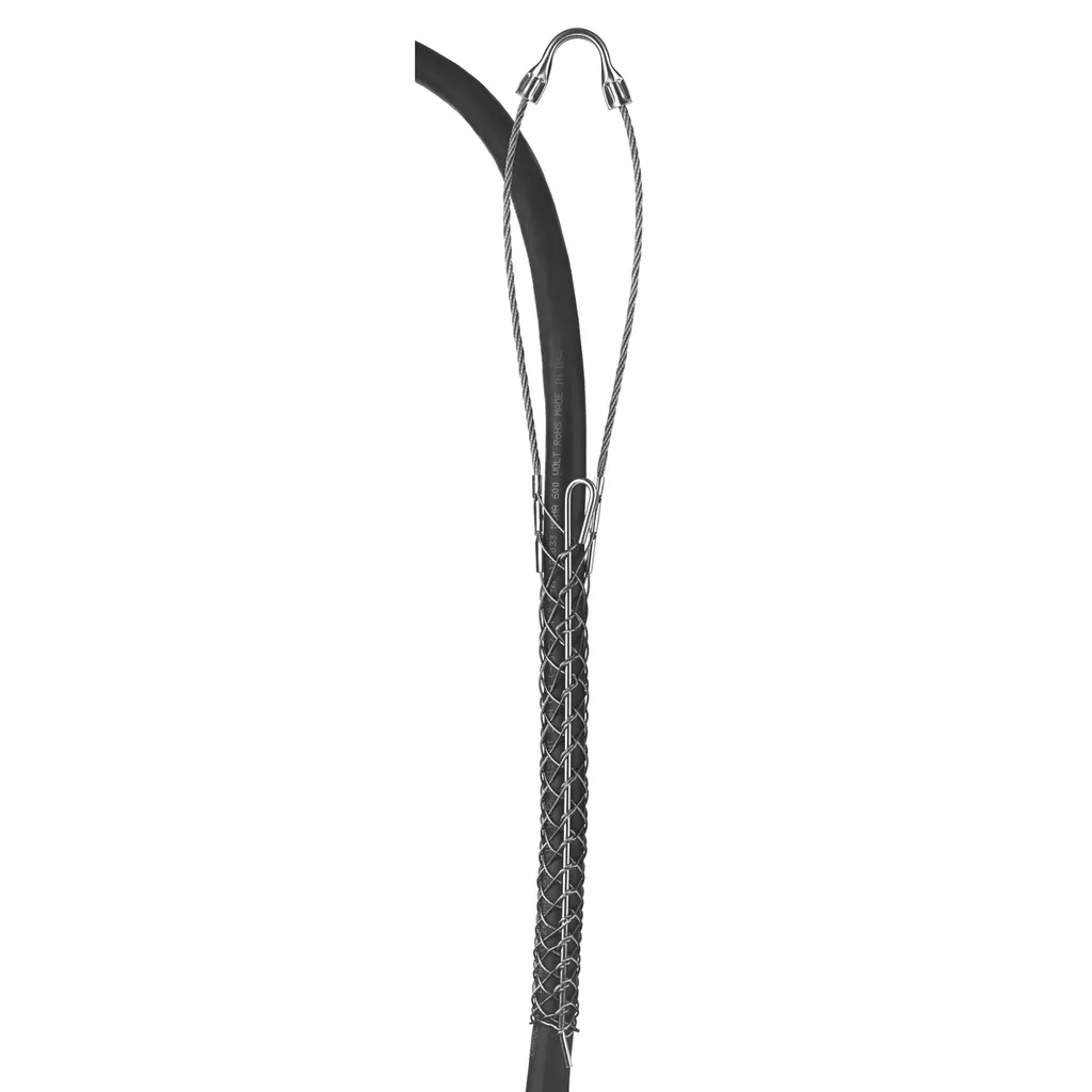 Hubbell / Kellems 024-03-021 Standard Duty Support Grip, Single Eye, Split Mesh, Rod Closing, Stainless Steel - 2.00"-2.49"