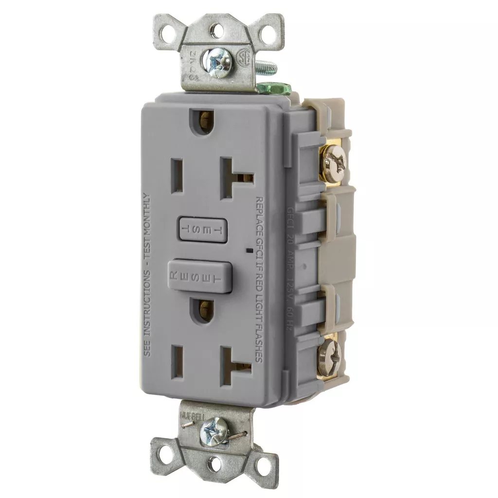 HWDK GF20GY 20A HUBBELL PRO GFR GRA