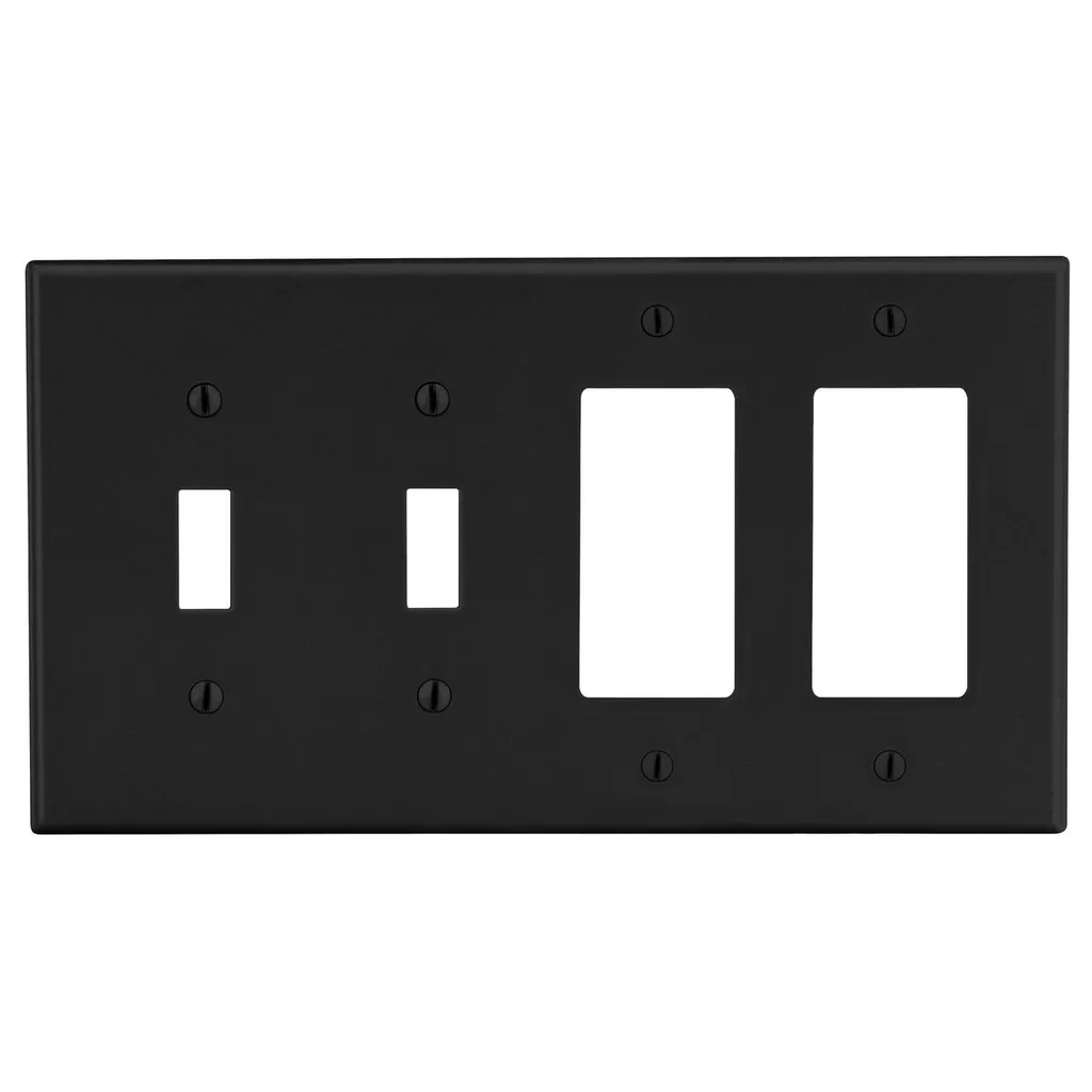 HWDK P2262BK WALLPLATE, 4-G, 2) TOG