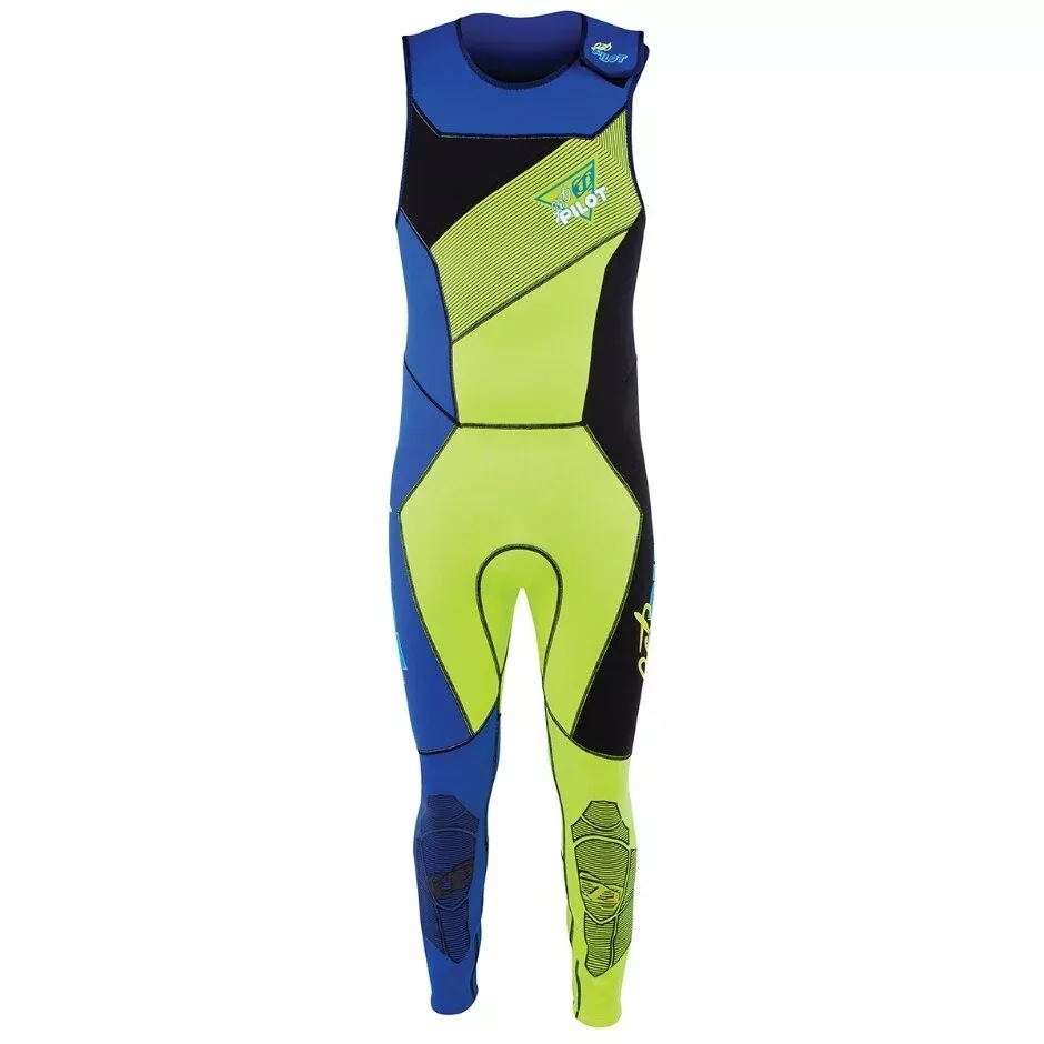 JetPilotÂ Vintage Class Neoprene John Wetsuit - Green/Blue