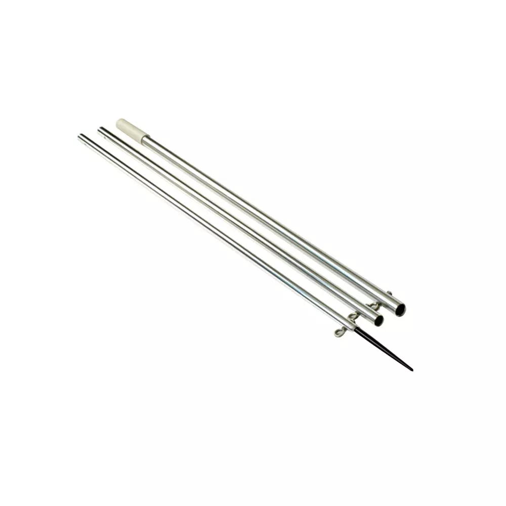 Lee's 13' Bright Silver Center Rigger Pole w/Black Spike 1-3/8" [MX871