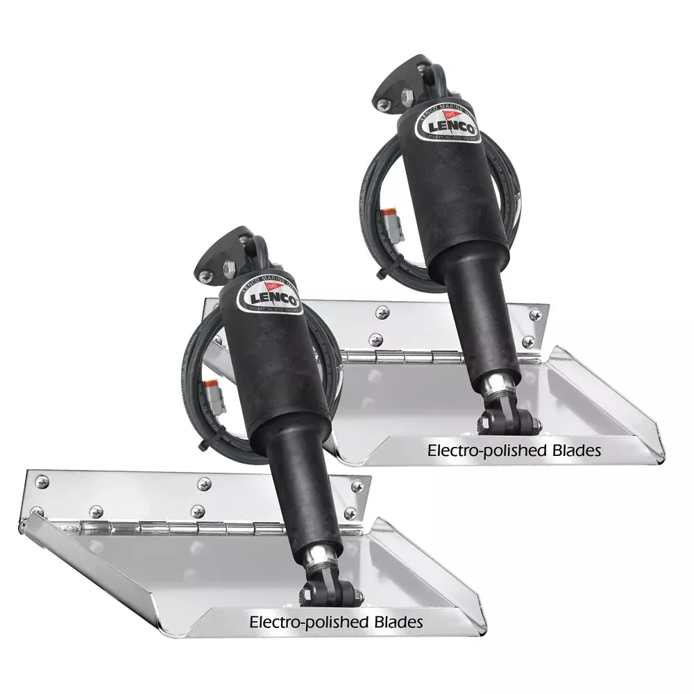 Lenco 12" x 9" Standard Performance Trim Tab Kit w/o Switch Kit 12V [1