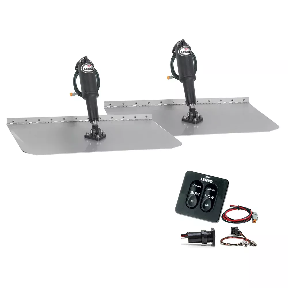 Lenco 12"x12" Standard Trim Tab Kit w/Standard Integrated Switch 12V [