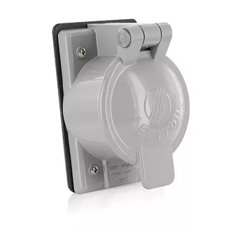 LEV 7770 GY COVER PLATE REC 1G WR 5